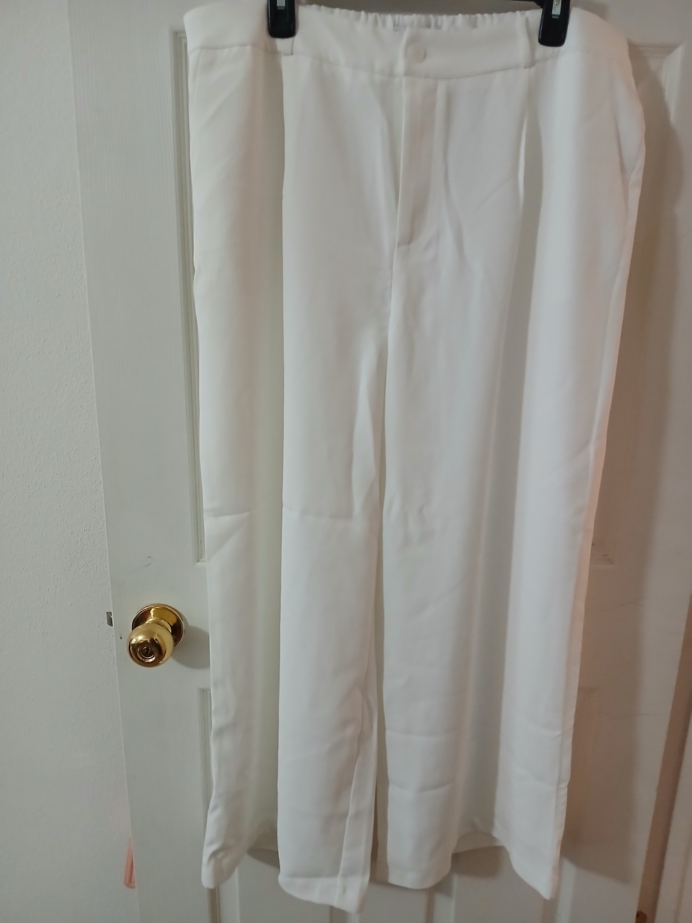 New York & Company White Wide-Leg Dress Pants
